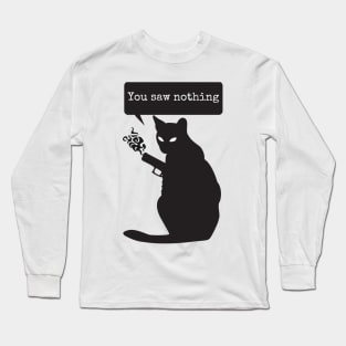 Funny Killer cat meme Long Sleeve T-Shirt